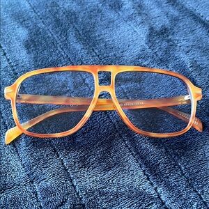 Stylish Orange Aviator Glasses